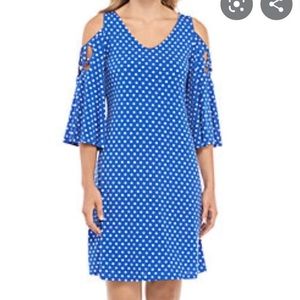 Blue polka dot dress